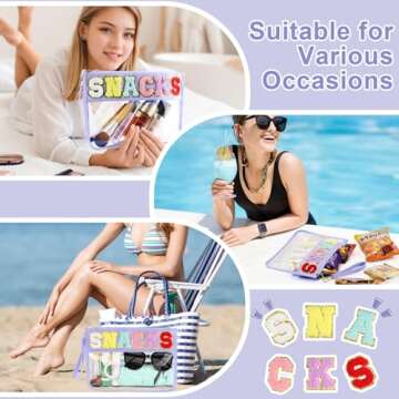 Stylish TESAFNG Snack Bag - Clear Chenille Tote for Women