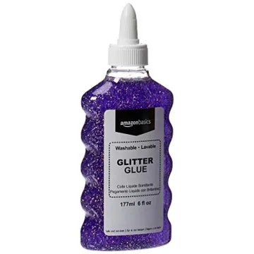 Amazon Basics Glitter Glue 4-Count Set for Creative Fun