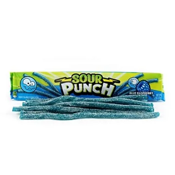 Irresistible SOUR PUNCH Straws in Blue Raspberry Flavor