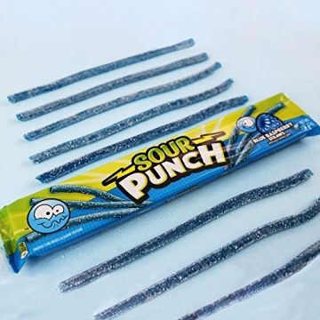 Irresistible SOUR PUNCH Straws in Blue Raspberry Flavor