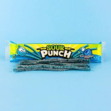 Irresistible SOUR PUNCH Straws in Blue Raspberry Flavor