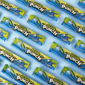 Irresistible SOUR PUNCH Straws in Blue Raspberry Flavor