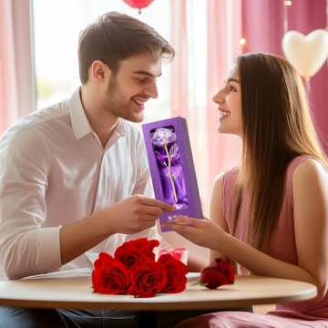 Rainbow Valentines Rose - Lasting Gift for Her and Special Occasions