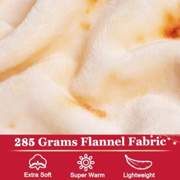 Soft Double-Sided Tortilla Blanket for All Ages