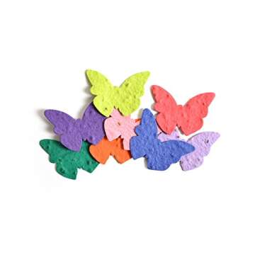 Seed Paper Shapes Packs - Butterfly Shapes - 25 Shapes Per Pack (Color Mix)