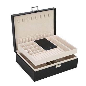 Travel Jewelry Organizer Case – Black Necklace Holder