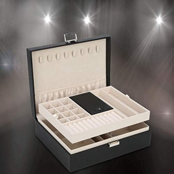 Travel Jewelry Organizer Case – Black Necklace Holder