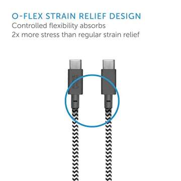 Native Union 8ft USB-C Cable with Leather Strap - Stylish & Durable