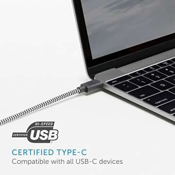 Native Union 8ft USB-C Cable with Leather Strap - Stylish & Durable