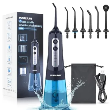 INSMART Cordless Water Dental Flosser with 300ML Tank - Travel-Friendly Oral Care Solution