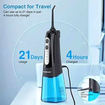Cordless Water Dental Flosser by INSMART for Optimal Oral Care