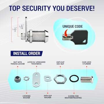 Durable LATCH.IT RV Storage Locks with 4 Keys