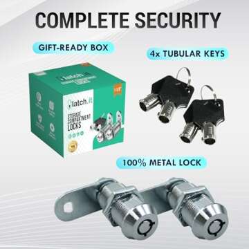 Durable LATCH.IT RV Storage Locks with 4 Keys