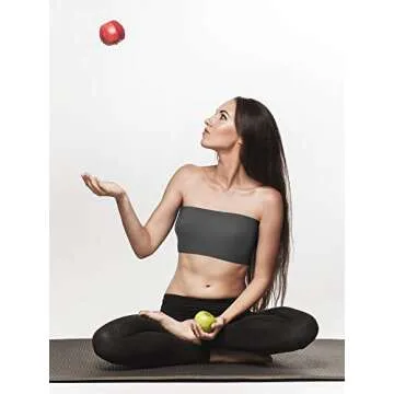 Geyoga 4 Pieces Strapless Bandeau Bra, Seamless Bralettes Stretchy Non Padded Bandeau Tube Top Bra for Women(Vivid Colors,Small)