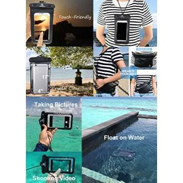 Freegrace Waterproof Dry Bags Set Of 3 - Dry Bag With 2 Zip Lock Seals, Waist Pouch & Phone Case - Can Be Submerged Into Water For Swimming, Kayak, Rafting & Boating