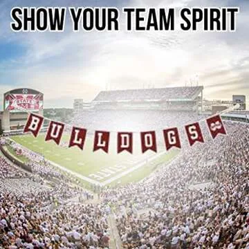 Mississippi State University Tailgate Banner by Hanna’s Handiworks – Lightweight Pre-Strung Fabric Decoration for Indoor or Outdoor – Represent your NCAA College & Show Team Spirit with MSU Fan Décor