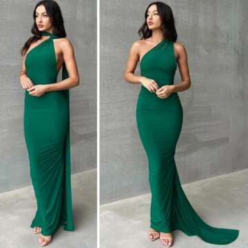 Yazinie Women Sexy Backless Dress Open Back Dress Cocktail Maxi Dress for Women Burgundy