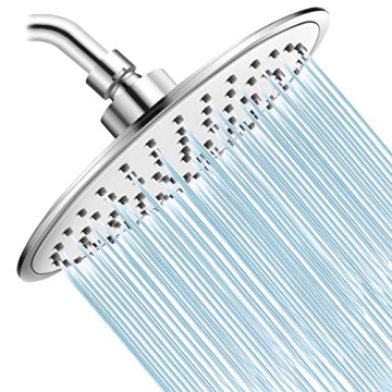 Baban Rainfall Shower Head,High Pressure 8 inch Large Rain Shower Head ABS Polish Chrome Finish with...