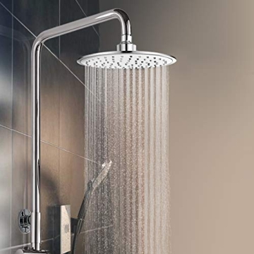 Baban Rainfall Shower Head,High Pressure 8 inch Large Rain Shower Head ABS Polish Chrome Finish with Filter to Anti-clog Anti-leak, Awesome Shower Experience for Bathroom Home Hotel