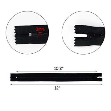 100 Nylon Coil Zippers - Durable & Versatile Sewing Supplies