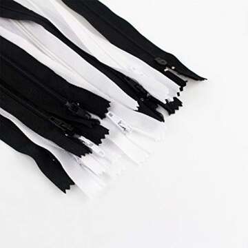 100 Nylon Coil Zippers - Durable & Versatile Sewing Supplies