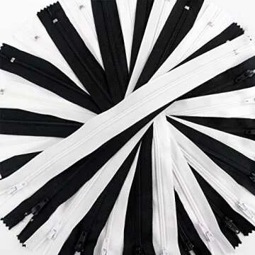 100 Nylon Coil Zippers - Durable & Versatile Sewing Supplies