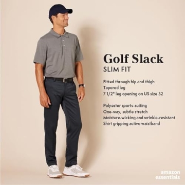 Slim Fit Stretch Golf Pants for Active Men