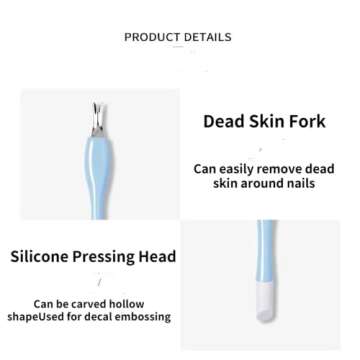 Cuticle Pusher Remover - 5 Pack for Men and Women