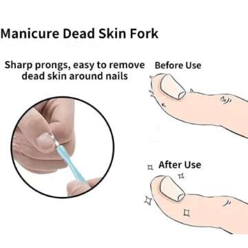 Cuticle Pusher Remover - 5 Pack for Men and Women