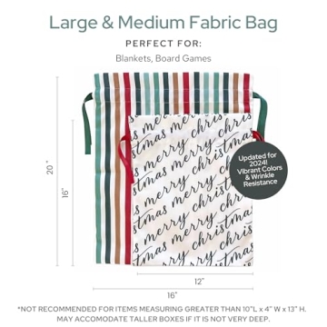 Gather & Knot Reusable Christmas Gift Bags Set