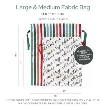 Gather & Knot Reusable Christmas Gift Bags Set