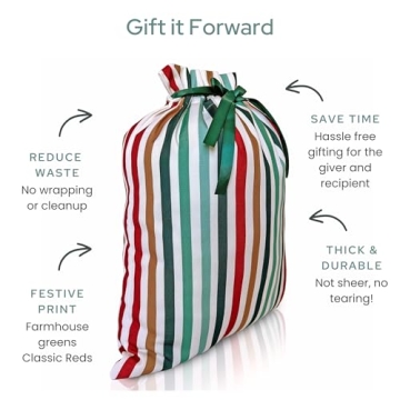 Gather & Knot Reusable Christmas Gift Bags Set