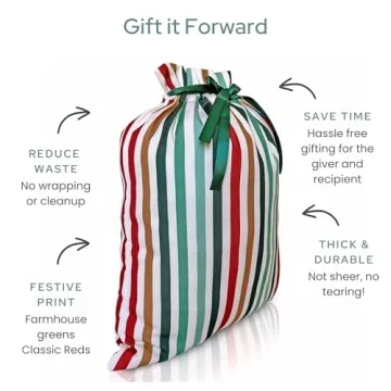 Gather & Knot Reusable Christmas Gift Bags Set