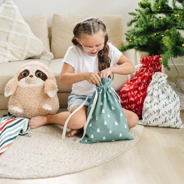 Gather & Knot Reusable Christmas Gift Bags Set