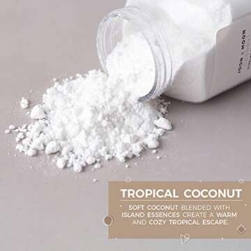 JOON X MOON Bubbling Bath Fizz, (Coconut, 1 Pack), Soothing Bath Soak for Relaxation & Hydrated Skin, Shea Butter, Coconut Oil and Vitamin E for a Nourishing Bubble Bath, 9 oz