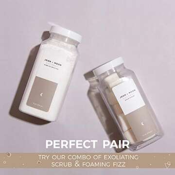 JOON X MOON Bubbling Bath Fizz, (Coconut, 1 Pack), Soothing Bath Soak for Relaxation & Hydrated Skin, Shea Butter, Coconut Oil and Vitamin E for a Nourishing Bubble Bath, 9 oz