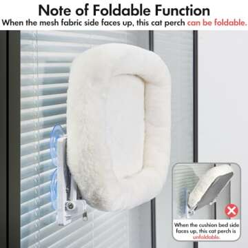 AMOSIJOY Cat Window Perch - Pet Comfort with Style