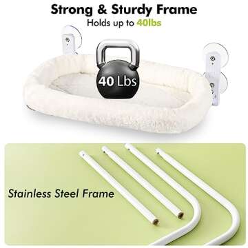 AMOSIJOY Cat Window Perch - Pet Comfort with Style