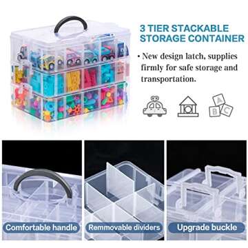 Arranpace Stackable Craft Storage Box 30 Compartment
