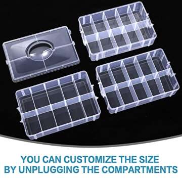 Arranpace Stackable Craft Storage Box 30 Compartment