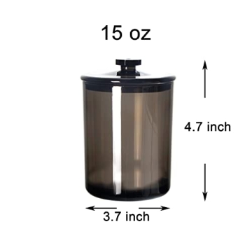 Youngever Black Apothecary Jars - Stylish Organization Made Easy