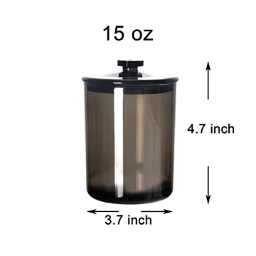 Youngever Black Apothecary Jars - Stylish Organization Made Easy