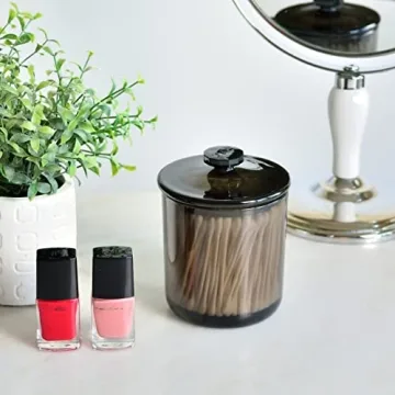 Youngever Black Apothecary Jars - Stylish Organization Made Easy