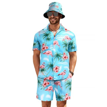 Stylish Hawaiian Shirt and Shorts Set for Men