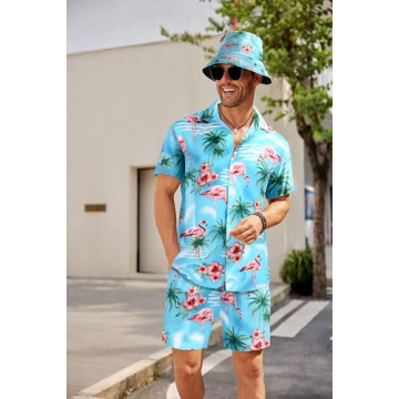 Stylish Hawaiian Shirt and Shorts Set for Men