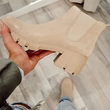 Stylish Fttpdeaus Women's Chunky Platform Ankle Boots