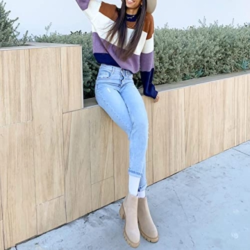 Stylish Fttpdeaus Women's Chunky Platform Ankle Boots