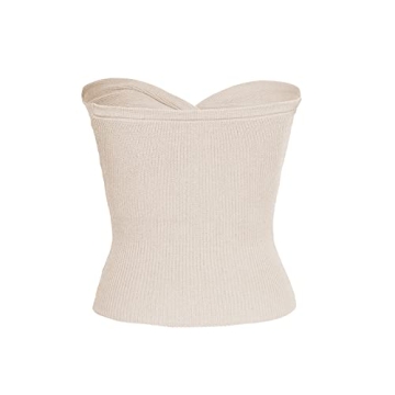 Stylish Womens Strapless Ribbed Crop Top for All Occasions