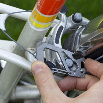 Northwall Key Carabiner Keychain Multitool, Titanium [Strong and Lightweight] 12 in 1 Multi Tool Caribeaner Clip [Keychain Bottle Opener, Wrench, Screw Driver, etc.]