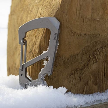 Northwall Key Carabiner Keychain Multitool, Titanium [Strong and Lightweight] 12 in 1 Multi Tool Caribeaner Clip [Keychain Bottle Opener, Wrench, Screw Driver, etc.]